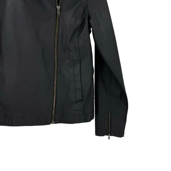 Eileen Fisher Organic Cotton Moto Jacket Sz S Black - Picture 5 of 9